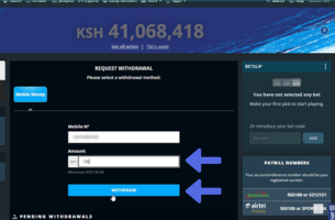 How to Withdraw Funds from SportPesa step 3